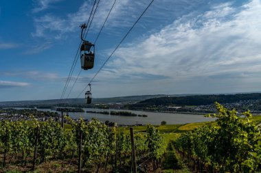 Niederwald Monumentand 'a telgraflı araç, orta ren. 