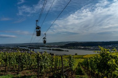 Niederwald Monumentand 'a telgraflı araç, orta ren. 