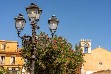 Sicilya Adası, İtalya 'da Taormina sokakları