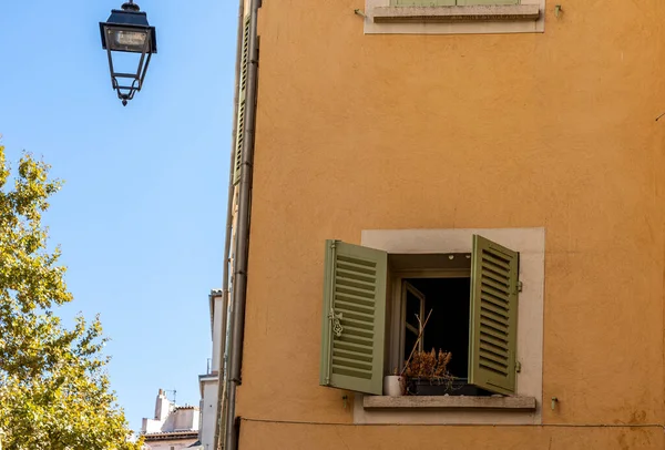 Beautiful window in city center of marseille, france — Stock Photo, Image
