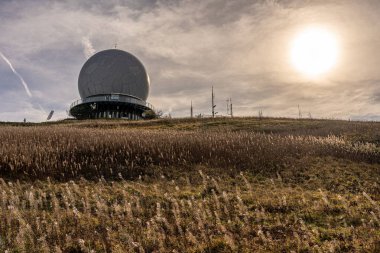 wasserkuppe tepesindeki medows, Rhoen 'deki plato, hesse Almanya