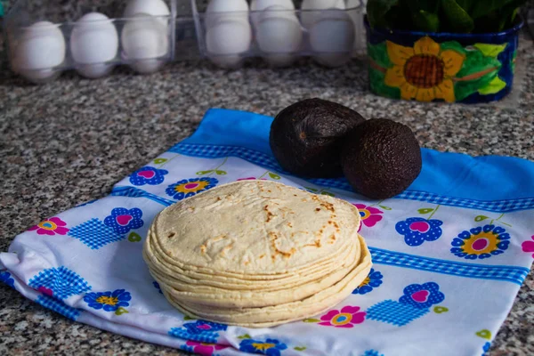 Tortilla de maíz fresco — Foto de Stock