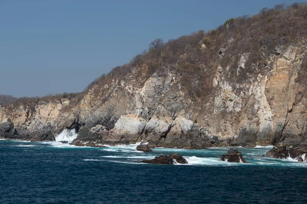 Océano Turquesa Día Soleado Huatulco Mexico — Foto de Stock