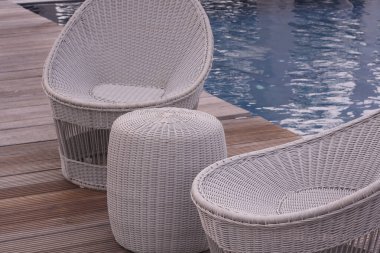 Sanatsal Etnik Klas Modern Şık Ev İçi Lüks Ev İçi ve Açık Bahçe Park Mobilya Masası Mobilya Kabine Aksesuarları Rattan Plastik Wicker veya Otel ve Ev için Tahta Malzemeler