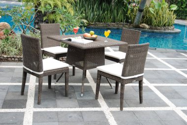 Sanatsal Etnik Klas Modern Şık Ev İçi Lüks Ev İçi ve Açık Bahçe Park Mobilya Masası Mobilya Kabine Aksesuarları Rattan Plastik Wicker veya Otel ve Ev için Tahta Malzemeler