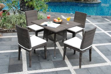 Sanatsal Etnik Klas Modern Şık Ev İçi Lüks Ev İçi ve Açık Bahçe Park Mobilya Masası Mobilya Kabine Aksesuarları Rattan Plastik Wicker veya Otel ve Ev için Tahta Malzemeler