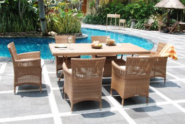 Sanatsal Etnik Klas Modern Şık Ev İçi Lüks Ev İçi ve Açık Bahçe Park Mobilya Masası Mobilya Kabine Aksesuarları Rattan Plastik Wicker veya Otel ve Ev için Tahta Malzemeler