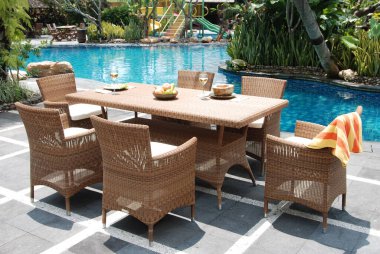 Sanatsal Etnik Klas Modern Şık Ev İçi Lüks Ev İçi ve Açık Bahçe Park Mobilya Masası Mobilya Kabine Aksesuarları Rattan Plastik Wicker veya Otel ve Ev için Tahta Malzemeler