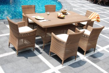 Sanatsal Etnik Klas Modern Şık Ev İçi Lüks Ev İçi ve Açık Bahçe Park Mobilya Masası Mobilya Kabine Aksesuarları Rattan Plastik Wicker veya Otel ve Ev için Tahta Malzemeler