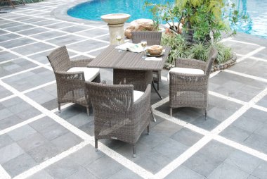 Sanatsal Etnik Klas Modern Şık Ev İçi Lüks Ev İçi ve Açık Bahçe Park Mobilya Masası Mobilya Kabine Aksesuarları Rattan Plastik Wicker veya Otel ve Ev için Tahta Malzemeler