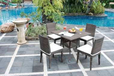 Sanatsal Etnik Klas Modern Şık Ev İçi Lüks Ev İçi ve Açık Bahçe Park Mobilya Masası Mobilya Kabine Aksesuarları Rattan Plastik Wicker veya Otel ve Ev için Tahta Malzemeler