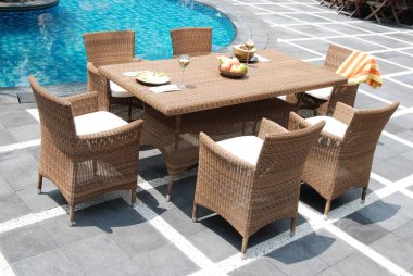 Sanatsal Etnik Klas Modern Şık Ev İçi Lüks Ev İçi ve Açık Bahçe Park Mobilya Masası Mobilya Kabine Aksesuarları Rattan Plastik Wicker veya Otel ve Ev için Tahta Malzemeler