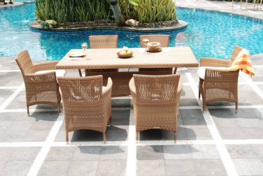 Sanatsal Etnik Klas Modern Şık Ev İçi Lüks Ev İçi ve Açık Bahçe Park Mobilya Masası Mobilya Kabine Aksesuarları Rattan Plastik Wicker veya Otel ve Ev için Tahta Malzemeler
