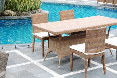 Sanatsal Etnik Klas Modern Şık Ev İçi Lüks Ev İçi ve Açık Bahçe Park Mobilya Masası Mobilya Kabine Aksesuarları Rattan Plastik Wicker veya Otel ve Ev için Tahta Malzemeler