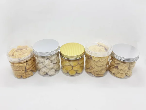 Läckra Fina Färgglada Handgjorda Cookies Med Olika Transparenta Glas Och — Stockfoto