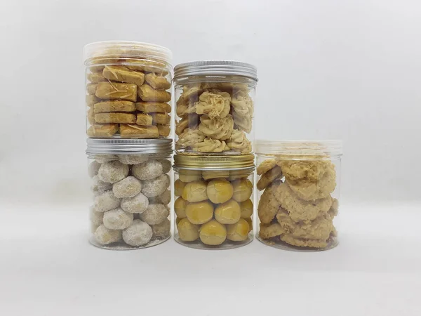Läckra Fina Färgglada Handgjorda Cookies Med Olika Transparenta Glas Och — Stockfoto