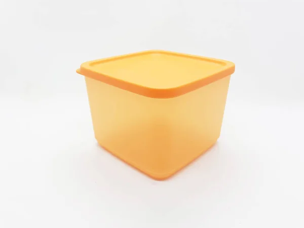 Bunte Künstlerische Moderne Kunststoff Lebensmittelbehälter Für Snacks Oder Gewürzspeichergeräte Weiß — Stockfoto