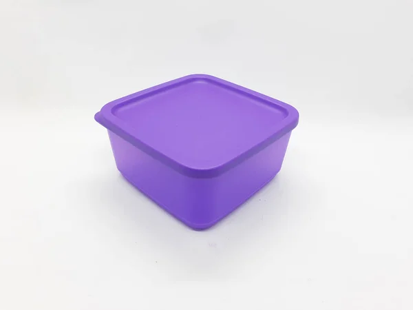 Envase Plástico Moderno Artístico Colorido Comida Para Merienda Cocina Los —  Fotos de Stock