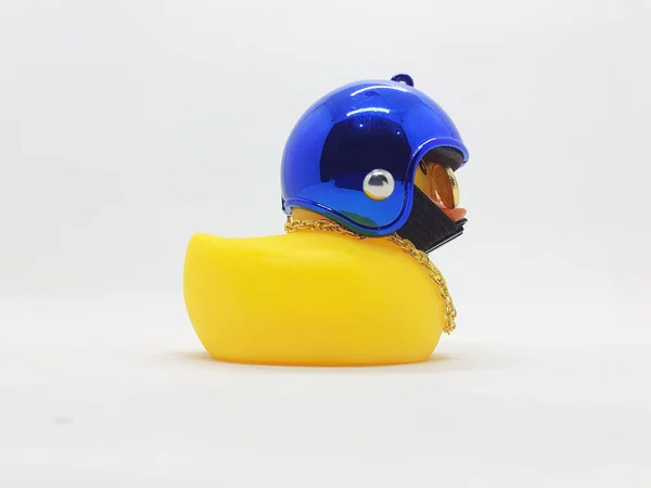 Cute Beautiful Yellow Squeaky Bathub Duck Kids Toys Bathroom Water — Stock Photo, Image