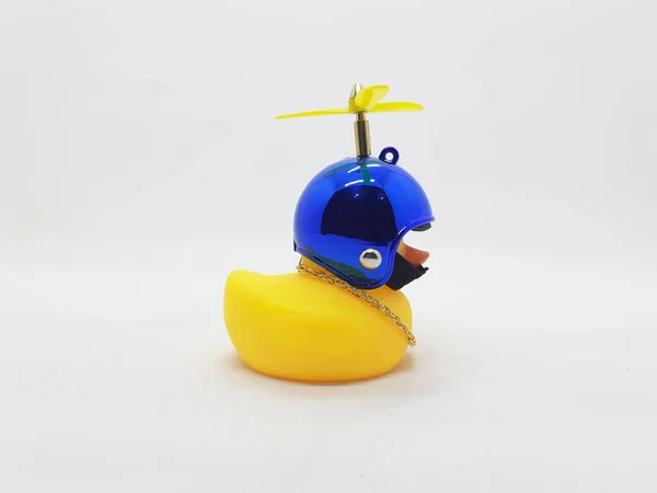 Cute Beautiful Yellow Squeaky Bathub Duck Kids Toys Bathroom Water — Stock Photo, Image