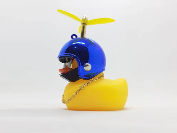 Cute Beautiful Yellow Squeaky Bathub Duck Kids Toys Bathroom Water — Stock Photo, Image