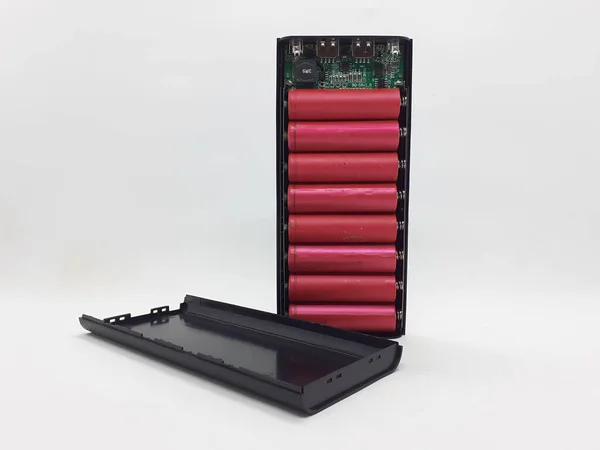 Modern Kleurrijk Ontwerp Van Energiebank Met 18650 Batterijtype Voor Elektronische — Stockfoto