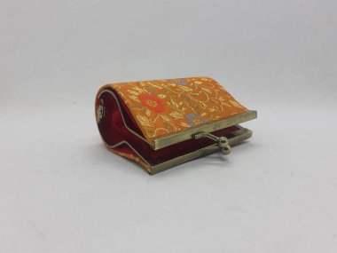 Güzel Modern Renkli Kadın Cüzdanı Beyaz İzole Arkaplanda