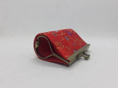 Güzel Modern Renkli Kadın Cüzdanı Beyaz İzole Arkaplanda