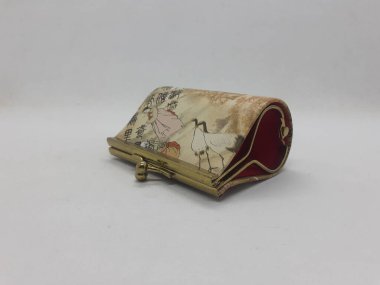 Güzel Modern Renkli Kadın Cüzdanı Beyaz İzole Arkaplanda