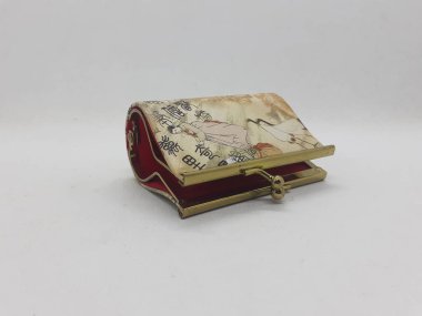 Güzel Modern Renkli Kadın Cüzdanı Beyaz İzole Arkaplanda