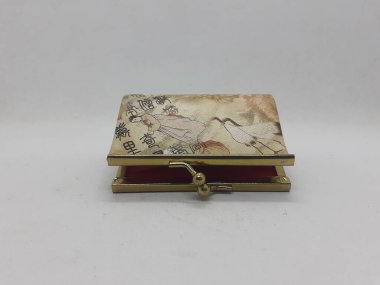 Güzel Modern Renkli Kadın Cüzdanı Beyaz İzole Arkaplanda