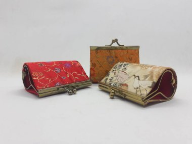 Güzel Modern Renkli Kadın Cüzdanı Beyaz İzole Arkaplanda