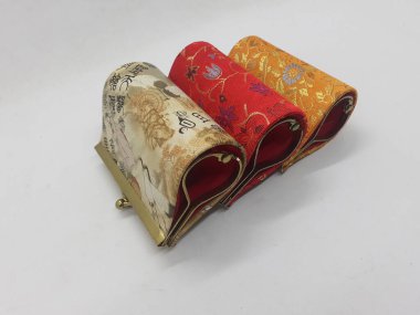 Güzel Modern Renkli Kadın Cüzdanı Beyaz İzole Arkaplanda