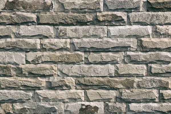Ściana Cegły Szarej Kamienia Naturalnego — Zdjęcie stockowe