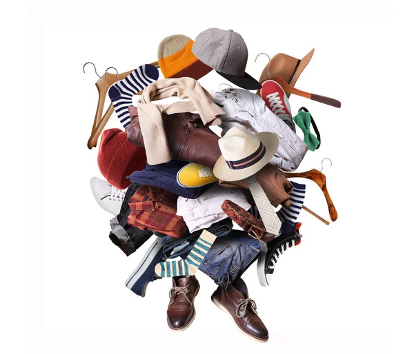 Big heap of different clothes — Stock Photo, Image