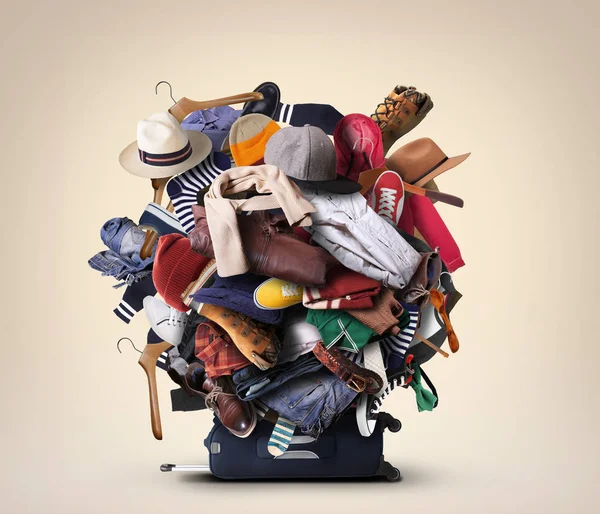Big heap of different clothes — Stock Photo, Image