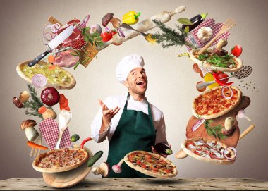 Pizza farklı tatlar ile 