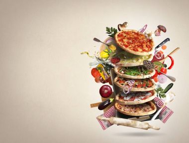 Pizza farklı tatlar ile 