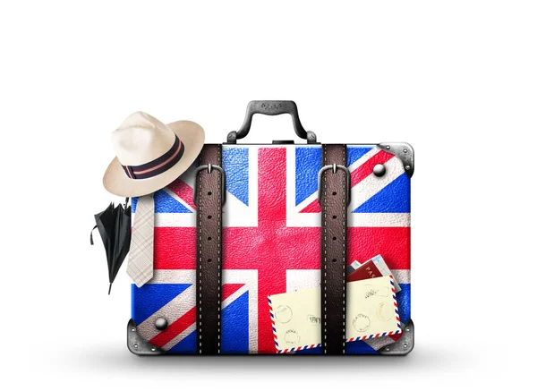 England, vintage suitcase — Stock Photo, Image