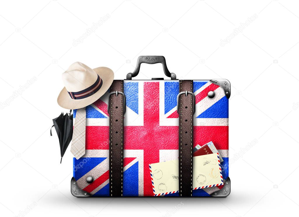 England, vintage suitcase 