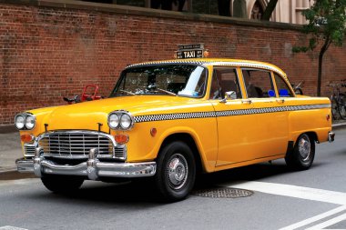 Taksi, retro araba 
