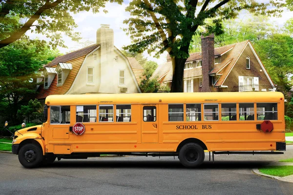 Żółty autobus szkolny — Zdjęcie stockowe