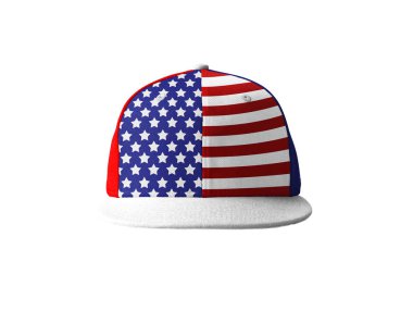 Beyzbol şapkası ile Amerikan bayrağı geniş bir güneşlik