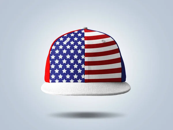 Baseball Cap Wide Visor American Flag — Stock Photo, Image