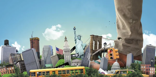 Usa Concept Sur Thème New York Ses Attractions — Photo