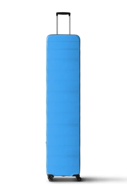 白い背景に非常に長い青のバッグ — ストック写真