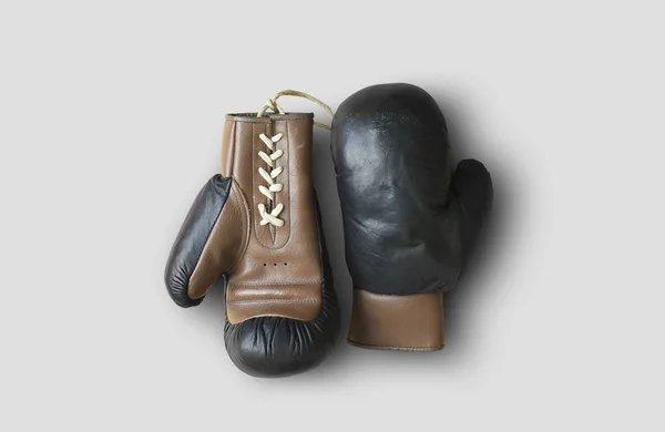 Vintage Leather Boxing Gloves Table — Stockfoto