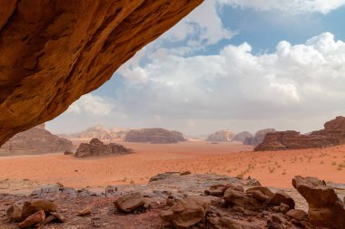 Wadi Rum Çölü manzarası