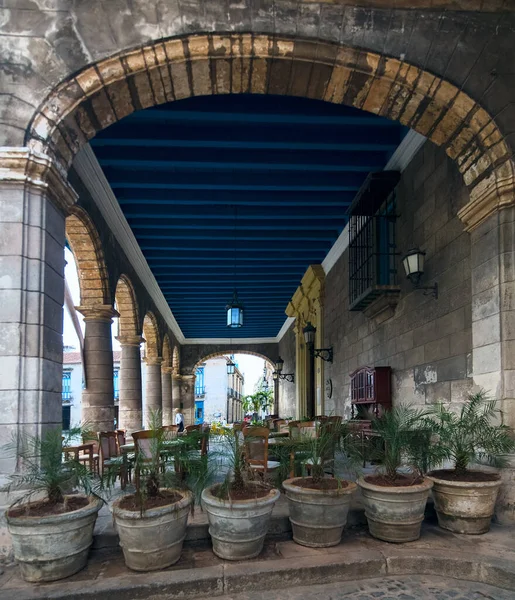 Covered Walkway Cathedral Square Havana — Stock Photo, Image