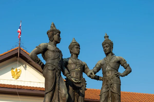 The Three Kings Monument Or commonly known as Three Kings Monument Is the royal monument of the creators of Wiang Chiang Mai, namely Phaya Mangrai, Phaya Ngam Muang and King Ramkhamhaeng the Great.